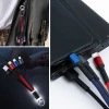 İpek Yıldızı® Işıklı Anahtarlık Model 3 in 1 USB Çıkışlı MİKRO,TYPE-C ve İphone Uyumlu Şarj Kablosu