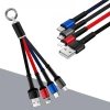 İpek Yıldızı® Işıklı Anahtarlık Model 3 in 1 USB Çıkışlı MİKRO,TYPE-C ve İphone Uyumlu Şarj Kablosu