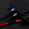 İpek Yıldızı® Işıklı Anahtarlık Model 3 in 1 USB Çıkışlı MİKRO,TYPE-C ve İphone Uyumlu Şarj Kablosu
