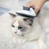 İpek Yıldızı® Kedi Köpek Tüy Toplayıcı Kendini Temizleyebilen Ergonomik Rahat Evcil Hayvan Tarağı Gri