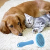 İpek Yıldızı® Kedi Köpek Tüy Toplayıcı Kendini Temizleyebilen Ergonomik Saplı Evcil Hayvan Tarağı Mavi