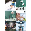 İpek Yıldızı® Kendiliğinden Işıklı Masaüstü Tripod Olabilen Telefon Tutuculu Kablosuz Kumandalı Selfie Çubuğu
