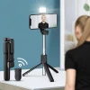 İpek Yıldızı® Kendiliğinden LED Işıklı Kumandalı Uzayabilen Selfie Çubuğu,Masa Üstü Tripod