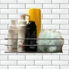 İpek Yıldızı® Kendiliğinden Yapışkanlı Krom Paslanmaz Metal Şampuanlık Banyo Düzenleyici Raf