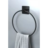 İpek Yıldızı® Kendiliğinden Yapışkanlı Siyah Paslanmaz Metal Yuvarlak Havluluk
