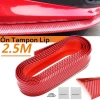 İpek Yıldızı® Kırmızı Renkli 2,5 Metre Araba Oto Ön Tampon Koruyucu Kauçuk Pratik Tampon Şerit Bant Döşeme