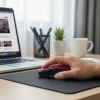 İpek Yıldızı® Kırmızı Renkli Baş Parmak Destekli Ergonomik Sessiz Kablosuz Mouse – USB Alıcılı, Ofis ve Oyun İçin Konforlu Bilgisayar Faresi MS6300