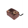 İpek Yıldızı® Küçük Boy Retro, Nostaljik, Ahşap Tasarım Bluetooth Hoparlörlü, Şarjlı, Taşınabilir Büyük Döndürülebilen Düğmeli FM/AM Destekli Radyo NS