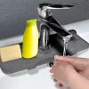 İpek Yıldızı® Lavabo İçin Silikon Esnek Mat Musluk Sapı Damlama Tutucu Raf Mutfak Tezgahı Sıçrama Koruma