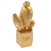 İpek Yıldızı® Led Işıklı Sevimli Kaktüs Dekoratif Masa Lambası Mini Biblo Gece Lambası Gold