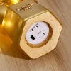 İpek Yıldızı® Led Işıklı Sevimli Kaktüs Dekoratif Masa Lambası Mini Biblo Gece Lambası-GOLD