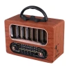 İpek Yıldızı® Orta Boy Retro Ahşap Tasarım Bluetooth Hoparlörlü Radyo – FM/AM Destekli, Şarjlı ve Taşınabiliri Radyo NS-6636