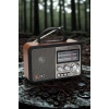 İpek Yıldızı® Orta Boy Retro, Nostaljik, Ahşap Tasarım Bluetooth Hoparlörlü, Şarjlı, Taşınabilir FM/AM Destekli Radyo NS-8897