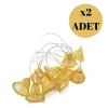 İpek Yıldızı® Parti ve Özel Gün Dekorasyonu Çan Şeklinde Metal Şerit Led Işık