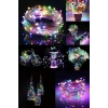 İpek Yıldızı® Pilli Renkli Peri Led Işık Dekoratif Aydınlatma 5 Metre RGB Led