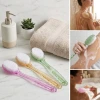 İpek Yıldızı® Plastik Saplı Vücut Temizleme Fırçası - Çok Amaçlı Sırt ve Vücut İçin Banyo ve Duş Kese Aparatı