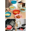 İpek Yıldızı® Renkli Isıya Dayanıklı Yıkanılabilir Silikon Fırın Ve Airfryer Yuvarlak Model Pişirme Matı 20 Cm