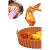 İpek Yıldızı® Renkli Isıya Dayanıklı Yıkanılabilir Silikon Fırın Ve Airfryer Yuvarlak Model Pişirme Matı 20 Cm