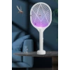 İpek Yıldızı® Şarjlı Sinek Öldürücü Masaüstü Standlı,Mor Işık Sinek Kovucu Raket 5w