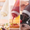 İpek Yıldızı® Şeffaf Kapaklı Sızdırmaz Yağlık Sosluk Şişesi Plastik Yağdanlık 400 ml AP-9028
