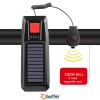 İpek Yıldızı® Solar Enerjili USB ile Şarj Edilebilir Ledli Bisiklet Feneri Kornalı ve Su Geçirmez Far