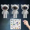 İpek Yıldızı® Stickerlı ,Kumandalı ASTRONOT Model Gece Lambası