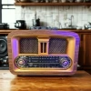 İpek Yıldızı® Taşınabilir Klasik AM/FM/SW  Retro Ev Radyo USB ile Şarj Olabilen Retro Radyo