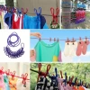 İpek Yıldızı® Taşınabilir Seyahat Çamaşır İpi 12 Mandallı Klipsli Lastikli Çamaşır Mandalları
