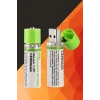 İpek Yıldızı® USB Şarjlı 1450mAh AA 1.2V Lityum Kalem Pil – 2’li Set, Tekrar Şarj Edilebilir Uzun Ömürlü Dönüştürülebilir Batarya