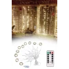 İpek Yıldızı® Uzaktan Kumandalı LED Perdeye Takılabilen Kancalı Işık Usb 3x3 Metre Peri Perde LED