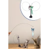 İpek Yıldızı® Vantuzlu Tüylü Zilli Olta Kedi Oyuncağı 2 Oltalı