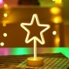 İpek Yıldızı® Yıldız Tasarımlı Neon Led Masa Ve Gece Lambası Dekoratif Işık