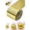 İpek Yıldızı®1 Metre Uzunluğunda Gold Renk Aynalı Mozaik Taşlı Dekor Bandı 4 cm x 1 mt