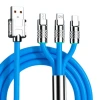 İpek Yıldızı®Kutulu  3 Şarj Aleti 1 Arada Çinko Alaşım Hızlı Şarj Kablosu Mavi 3 in 1
