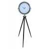 Krom 24 Saat Göstergeli Özel Tasarım Tripod Ayaklı Saat