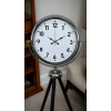 Krom Dekoratif Tasarım Tripod Ayaklı Saat