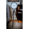 Krom Dekoratif Tasarım Tripod Ayaklı Saat