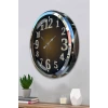 Krom Işıltılı Zaman 52 Cm Metal Duvar Saati
