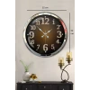Krom Işıltılı Zaman 52 Cm Metal Duvar Saati