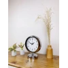 Krom Metal Dekoratif Masa Saati 25×20 cm