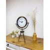 Krom Metal Mini Tripod Dekoratif Masa Saati 45×26 cm