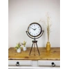 Krom Metal Mini Tripod Lüks Masa Saati 45×26 cm