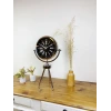 Krom Metal Mini Tripod Roma Rakamlı Masa Saati 45×26 cm