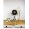Krom Metal Mini Tripod Roma Rakamlı Masa Saati 45×26 cm