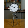 Krom Modern Classic Üç Ayaklı Metal Masa Saati