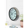 Krom Roma Rakamlı 40 Cm Metal Modern Duvar Saati
