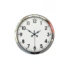 Krom Şıklık 52 Cm Metal Modern Duvar Saat