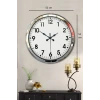Krom Şıklık 52 Cm Metal Modern Duvar Saat