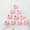 Loren 10 Adet Pembe Yassı Ahşap Boncuk