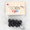 Loren Crafts 10 lu Siyah Düğme -140